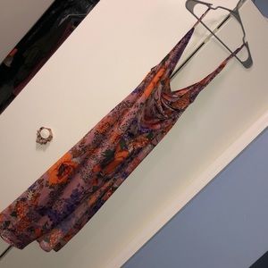 Floral Satin Dress - Large